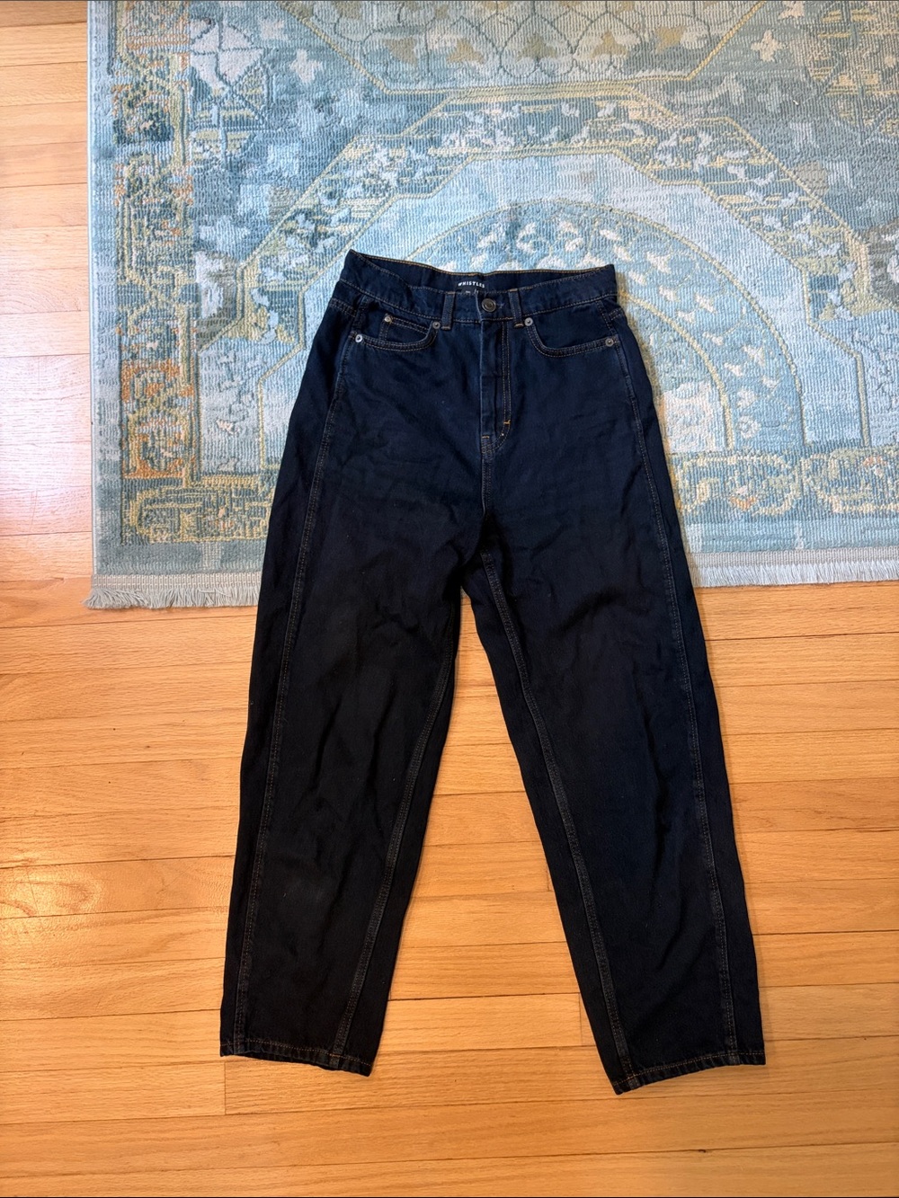 Whistles Dark Blue Barrel Jeans - 26 regular